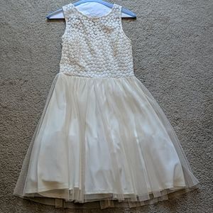 White tulle flair dress